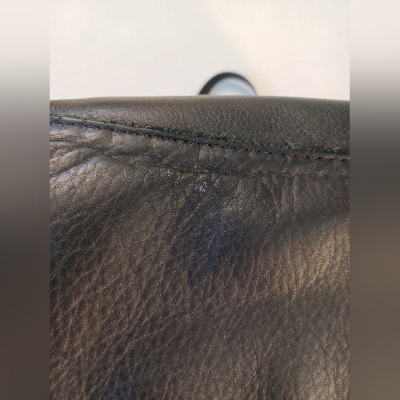 American Leather Company Black Satchel Purse - Picture 8 of 15
